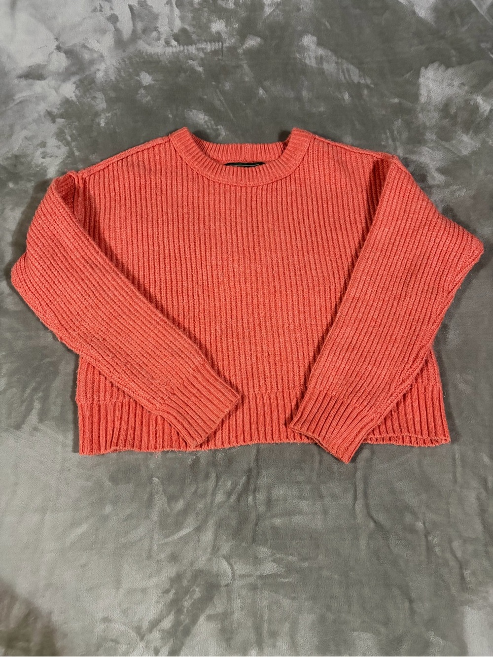 American Eagle Outfitters XS Ribbed Crewneck Sweater - Coral